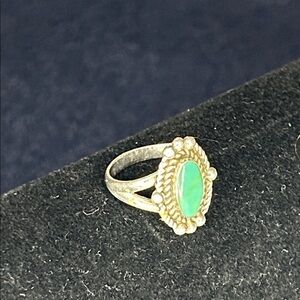 Bell Trading Post Navajo Turquoise and Sterling Silver Ring. Vintage